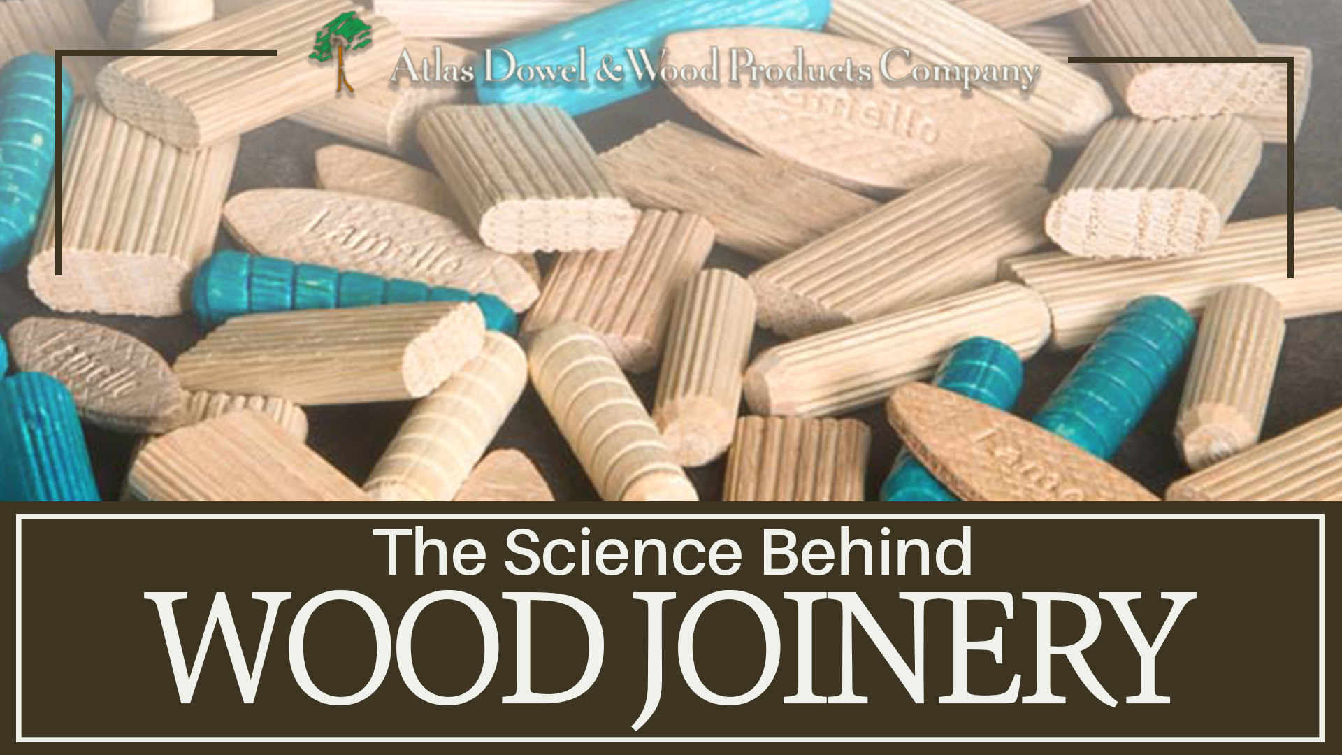 Wood materials with the text, " The Science Behind Wood Joinery"